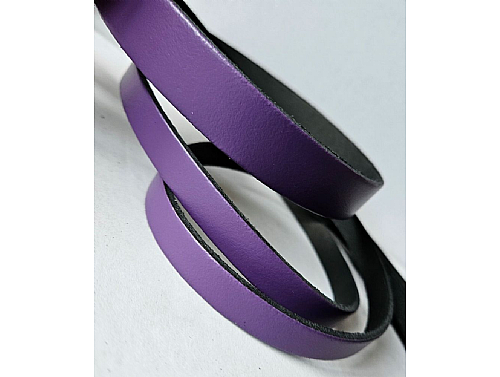 Purple - Real Leather Dog Lead - 110cm